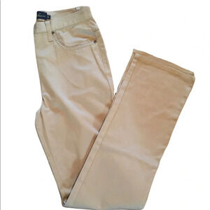 Italian Designer Luisa Spagnoli Tan jeans with detailed stitching